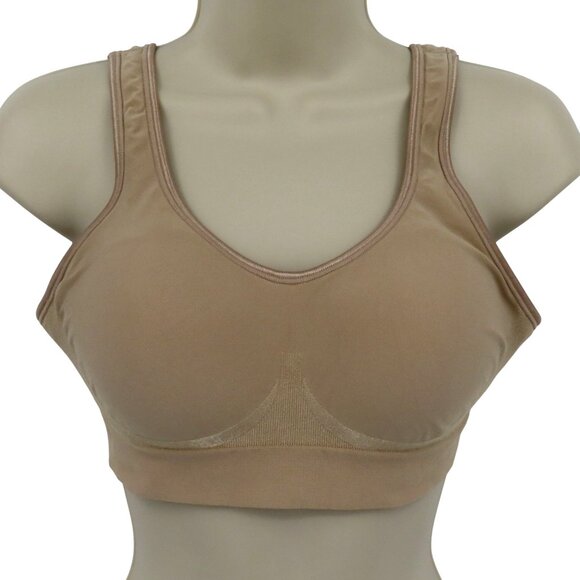 Bali Medium M 3488 Comfort Revolution Shaping Wireless Bra Solid Beige Lined - Picture 1 of 12